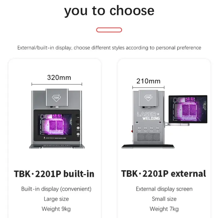 TBK 2205 infrarood-laser lasmachine met HD-camera en extern LCD, Amerikaanse stekker