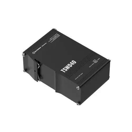 Teltonika NETWORKS TSW040 8-Port PoE+ Switch Unmanaged Fast Ethernet (10/100) Power over Ethernet (PoE) Zwart