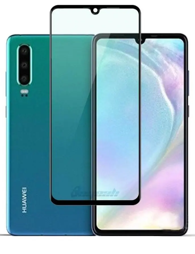 Tempered Glass (volledig scherm) Huawei P30 Lite zwart