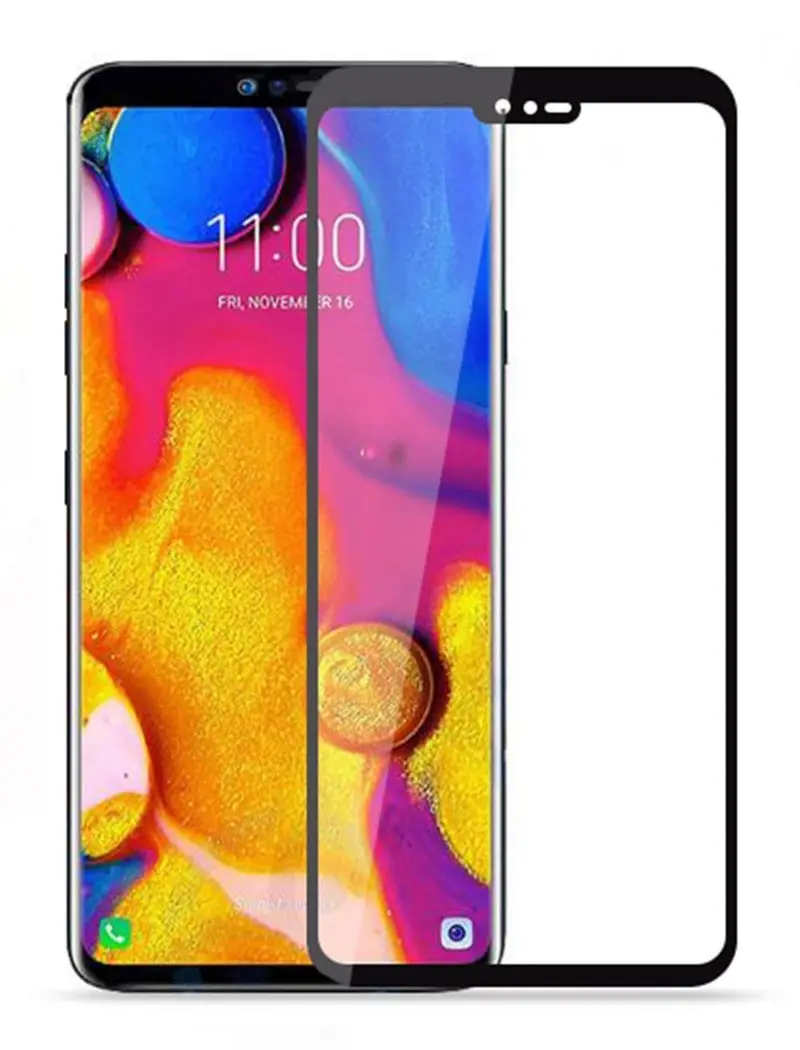 Tempered Glass (volledig scherm) LG V40 ThinQ zwart
