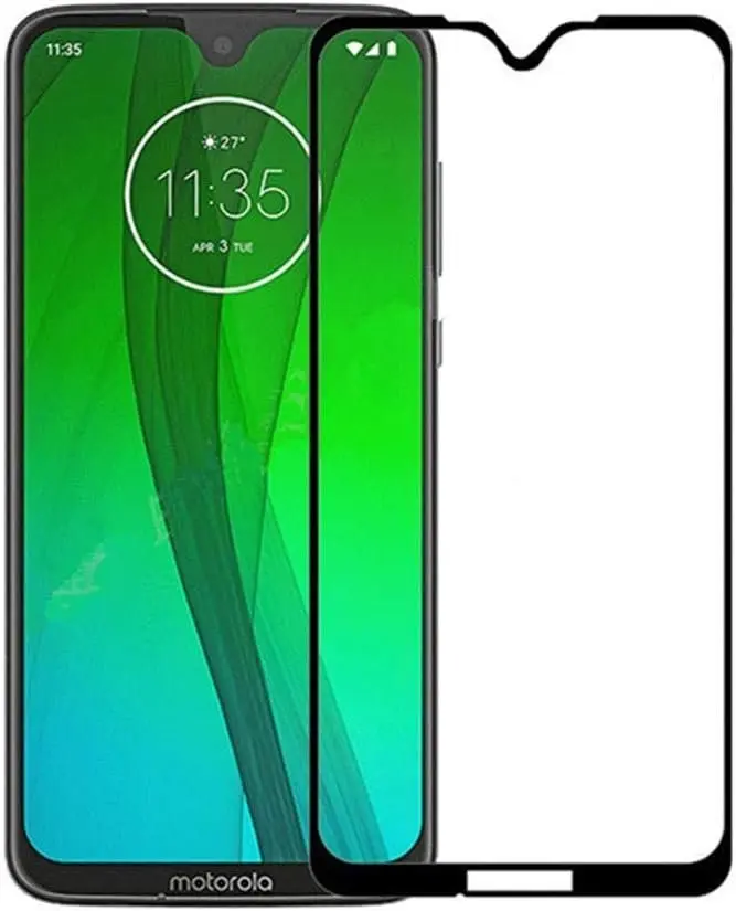 Tempered Glass (volledig scherm) Motorola Moto G7 zwart