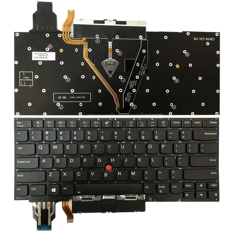 Toetsenbord met verlichting voor Lenovo ThinkPad X1 Yoga 4th Gen 20QF (US-indeling, zwart)