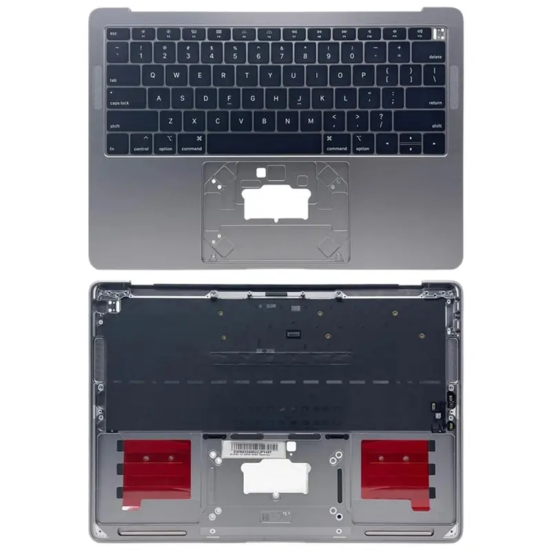 Topcase met toetsenbord (US-indeling) voor MacBook Air 13 inch M1 A2337 (2020, EMC 3598) (Spacegrijs)