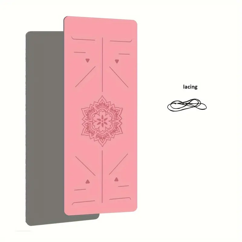 TPE Yogamat | Antislip Fitnessmat met Lichaamsuitlijningsmarkeringen voor Yoga & Pilates