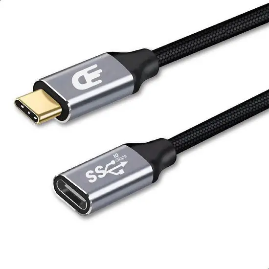 USB C Verlengkabel 3.2 – Meer bewegingsvrijheid en snelheid - 2 meter