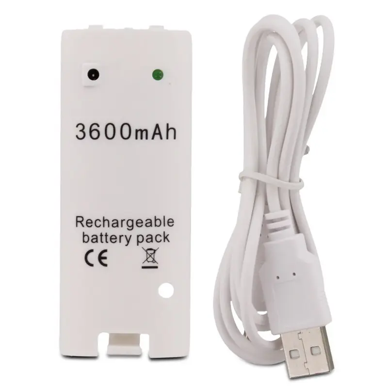 Wii remote accu / batterij 3600mAh wit
