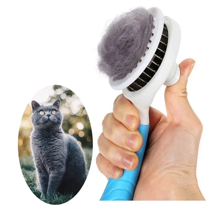 Zelfreinigende Kattenborstel- Honden- & Kattenborstel voor Verwijderen van Losse Haren en Ondervacht