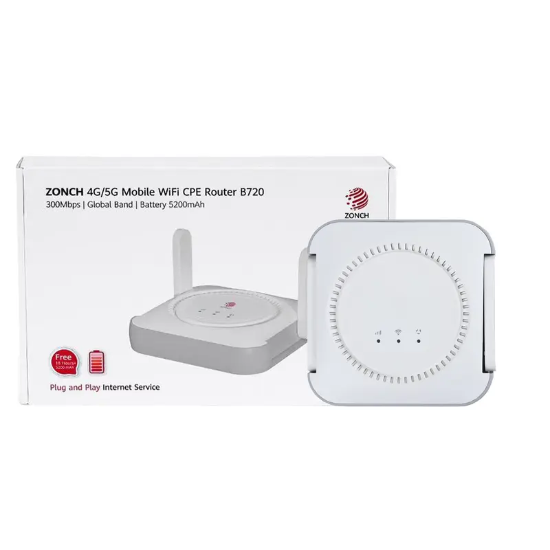 ZONCH B720 4G And 5G Mobile WiFi CPE Router White